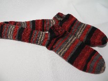 Socken Rot/ Grau/ Schwarz